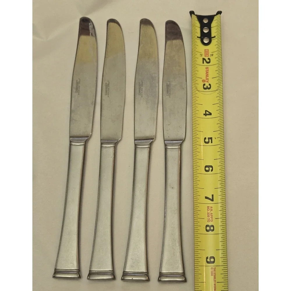 4 Lot CAMBRIDGE CBS98 Stainless Dinner Knife 9 3/8